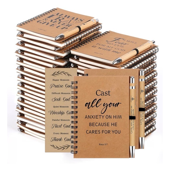 Other - Inspirational Spiral Notebooks with Pens and Bookmark (Choose 1)
